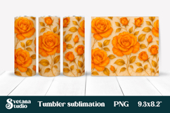 Rose tumbler wrap | Rose pattern tumbler sublimation Product Image 1