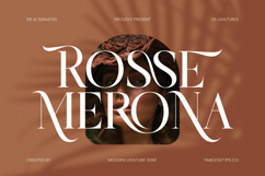 Rosse Merona - Modern Ligature Serif Font Product Image 1