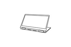 Rotate laptop screen linear clipart Product Image 1
