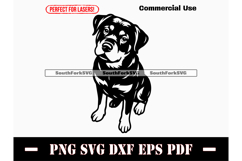Rottweiler Dog Begging Design SVG PNG DXF EPS PDF Product Image 1