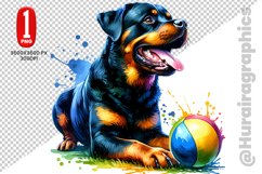 Rottweiler dog clipart- PNG File Product Image 1