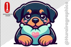Rottweiler dog clipart- PNG File Product Image 1