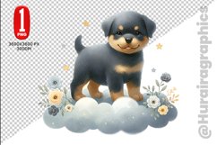 Rottweiler dog clipart- PNG File Product Image 1