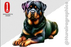 Rottweiler dog clipart- PNG File Product Image 1