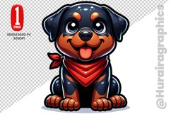 Rottweiler dog clipart- PNG File Product Image 1