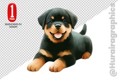 Rottweiler dog clipart- PNG File Product Image 1