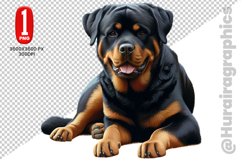 Rottweiler dog clipart- PNG File Product Image 1