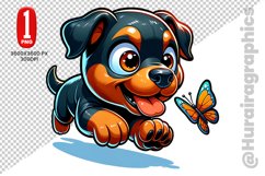 Rottweiler dog clipart- PNG File Product Image 1