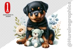 Rottweiler dog clipart- PNG File Product Image 1