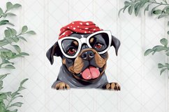 Cute Dog With Headband Sublimation Product Image 1