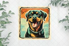 Dog Portrait Vintage Sublimation Clipart Product Image 1