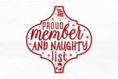 Proud member and naughty SVG, Arabesque Christmas SVG Design Product Image 2