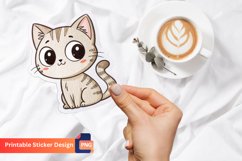 Rough sketch kawaii cat Sticker, Kawaii Cat Art Sticker Product Image 1