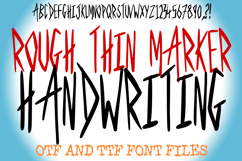 Rough Thin Marker Handwritten Font Bold Sketchy Doodle ABC Product Image 1