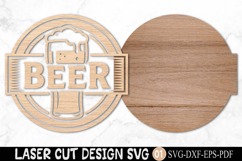 Round Beer Mug Laser Cut SVG Design Product Image 2
