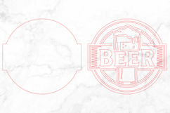 Round Beer Mug Laser Cut SVG Design Product Image 3