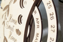 Eternal calendar - SVG DXF laser cut file, Glowforge pattern Product Image 6