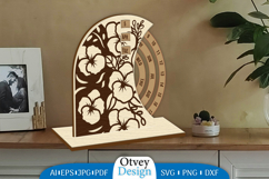 Flowers Round Calendar Lasercut Product Image 3