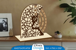 Flowers Round Calendar Lasercut Product Image 1