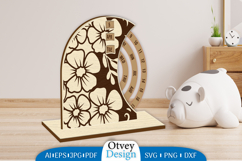 Flowers Round Calendar Lasercut Product Image 1