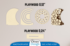 Flowers Round Calendar Lasercut Product Image 2