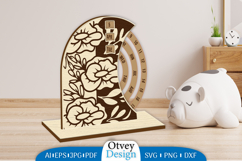 Flowers Round Calendar Lasercut Product Image 3