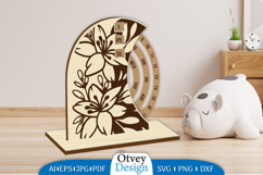 Flowers Round Calendar Lasercut Product Image 1