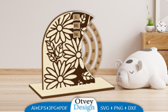 Flowers Round Calendar Lasercut Product Image 3