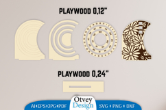 Flowers Round Calendar Lasercut Product Image 2