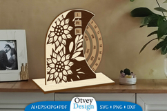 Flowers Round Calendar Lasercut Product Image 3
