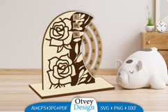 Flowers Round Calendar Lasercut Product Image 3