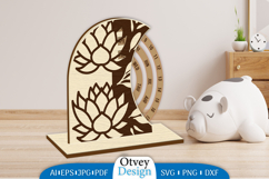 Flowers Round Calendar Lasercut Product Image 3