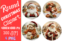 Round Christmas Clipart Product Image 1