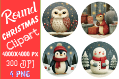 Round Christmas Clipart Product Image 1