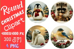 Round Christmas Clipart Product Image 1