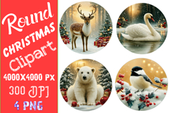 Round Christmas Clipart Product Image 1