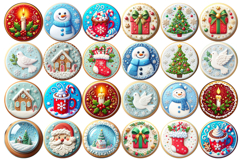 Round Christmas cookie decor Sublimation car Coaster Product Image 2