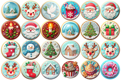 Round Christmas cookie decor Sublimation car Coaster Product Image 3