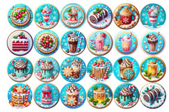 Round Christmas cookie decor Sublimation car Coaster Product Image 4