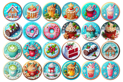 Round Christmas cookie decor Sublimation car Coaster Product Image 5