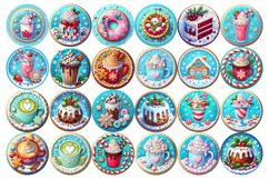 Round Christmas cookie decor Sublimation car Coaster Product Image 6