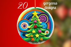 Round Christmas Ornament Sublimation Bundle / PNG / 300 DPI Product Image 2