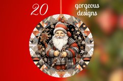 Santa Round Christmas Ornaments Bundle / PNG / 300 DPI Product Image 2