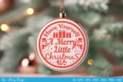 Round Christmas Ornaments SVG | Round Sign SVG Cricut Product Image 1