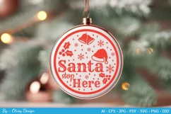 Round Christmas Ornaments SVG | Round Sign SVG Cricut Product Image 1