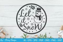 Round Christmas Ornaments SVG | Round Sign SVG Cricut Product Image 2