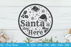 Round Christmas Ornaments SVG | Round Sign SVG Cricut Product Image 2