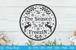 Round Christmas Ornaments SVG | Round Sign SVG Cricut Product Image 2