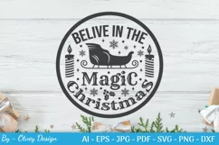 Round Christmas Ornaments SVG | Round Sign SVG Cricut Product Image 2