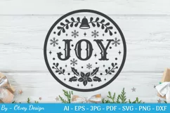 Round Christmas Ornaments SVG | Round Sign SVG Cricut Product Image 2